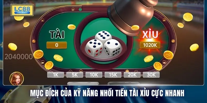Mục đích của kỹ năng nhồi tiền Tài Xỉu cực nhanh